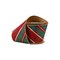 LaRibbons 4" - 2 1/2" Wired Dupioni Ribbon | Red/Green/Gold Plaid Bias Cut w/ Double-Fused Gold Backing | 10 Yard Roll